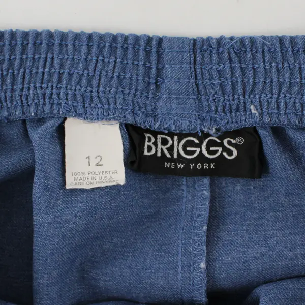 Briggs New York Blue Elastic Waist Pull-On Pants Women's Size 12