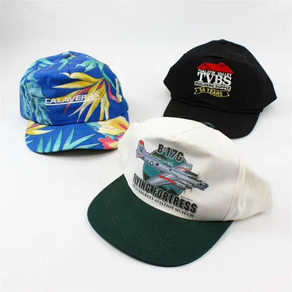 Lot of 3 Adjustable Baseball Caps Calaveras Tualatin Valley B-17G