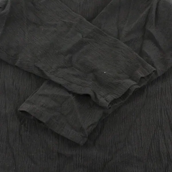 Chico's Black 3/4-Sleeve Cotton Top Women's Size 3
