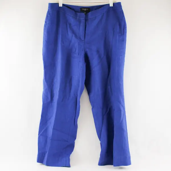 Talbots Signature Royal Blue Linen Pants Women's Size 12P