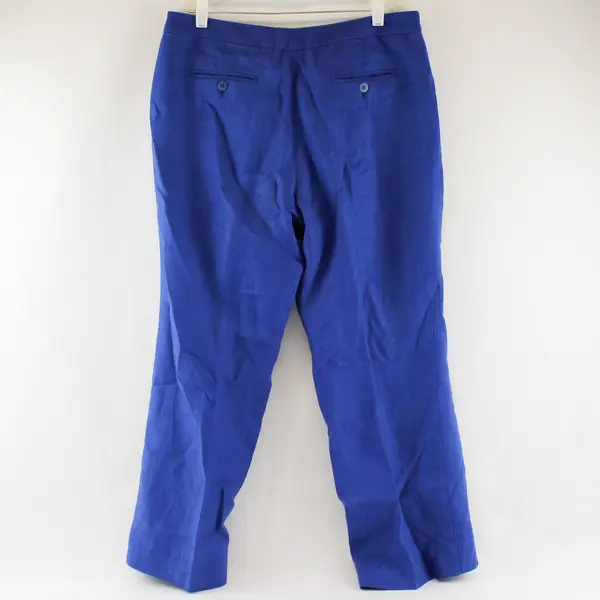 Talbots Signature Royal Blue Linen Pants Women's Size 12P