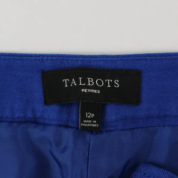 Talbots Signature Royal Blue Linen Pants Women's Size 12P