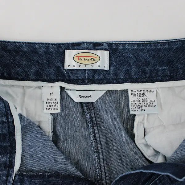 Talbots Petites Stretch Medium Wash Tapered-Leg Pants Size 12