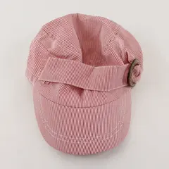 Collection XIIX Women's Red and White Pinstripe Brimmed Cap One Size