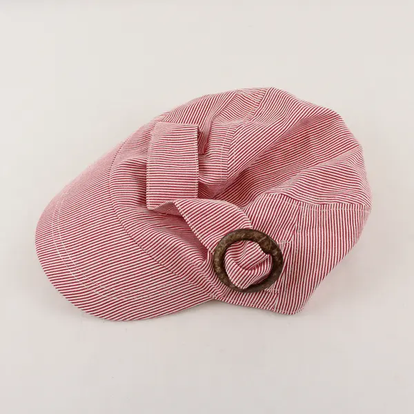 Collection XIIX Women's Red and White Pinstripe Brimmed Cap One Size