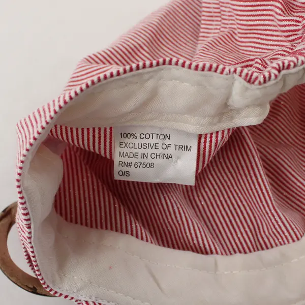 Collection XIIX Women's Red and White Pinstripe Brimmed Cap One Size