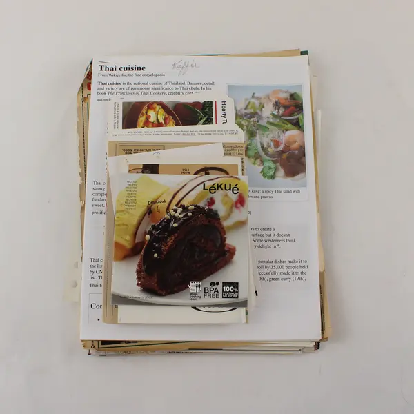 2+ lb Lot of Recipe Cards Clippings and Printouts Paper Ephemera