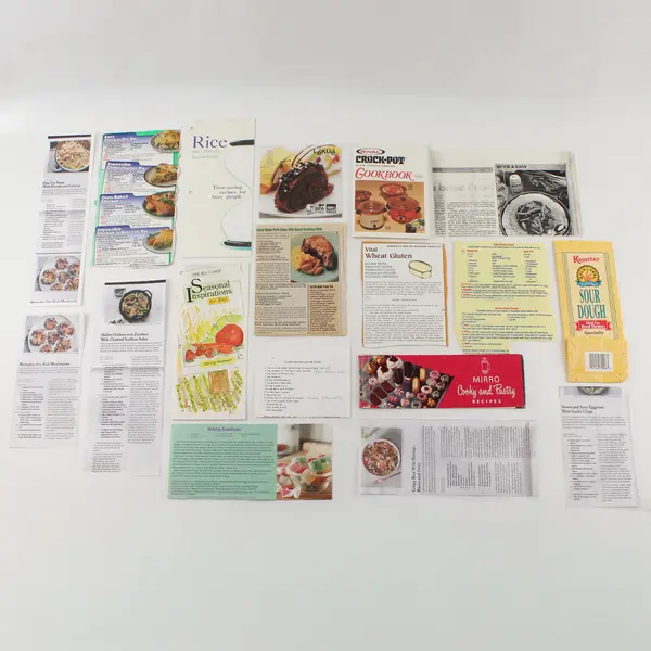 2+ lb Lot of Recipe Cards Clippings and Printouts Paper Ephemera