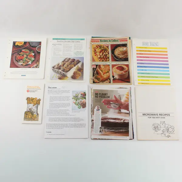 2+ lb Lot of Recipe Cards Clippings and Printouts Paper Ephemera