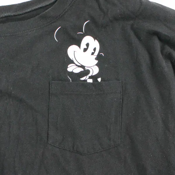 Disney Black Long-Sleeved Mickey Mouse T-Shirt Women's Size Large