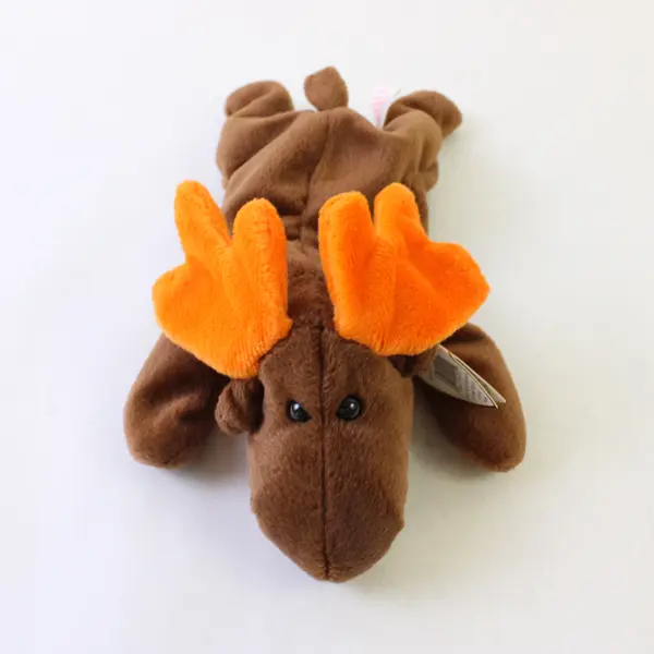 TY Beanie Baby Chocolate 1993 Brown Moose With Tag Plush Toy 8"