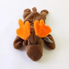 TY Beanie Baby Chocolate 1993 Brown Moose With Tag Plush Toy 8"