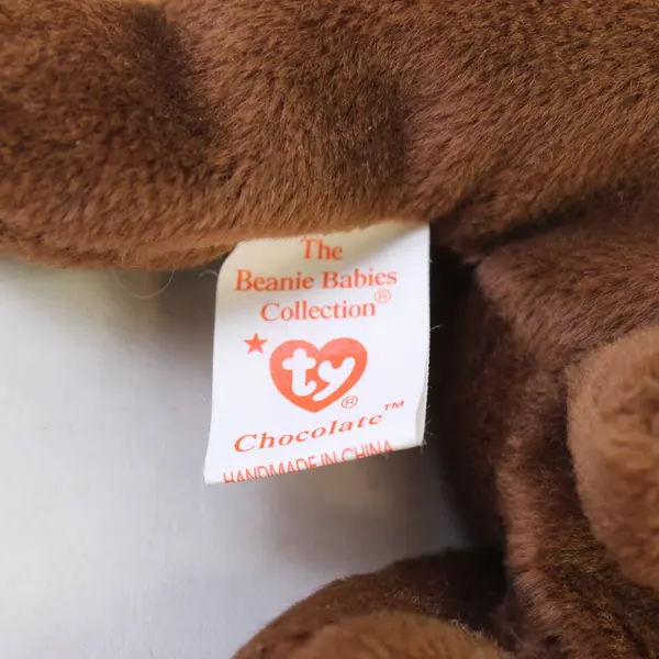 TY Beanie Baby Chocolate 1993 Brown Moose With Tag Plush Toy 8"