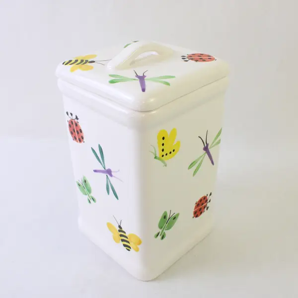 At Home International Trish Richman Hug Bug Ceramic Canister 8"