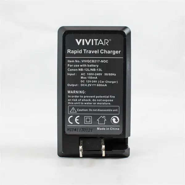 Vivitar Rapid Travel Charger for Canon NB-12L NB-13L Batteries