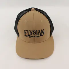 Elysian Brewing Seattle Tan Khaki Trucker Hat Snapback Baseball Cap
