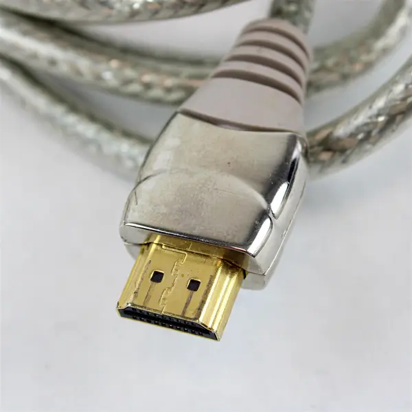 Braided Silver HDMI Cable Heavy Duty Shielding High Speed 3 Ft