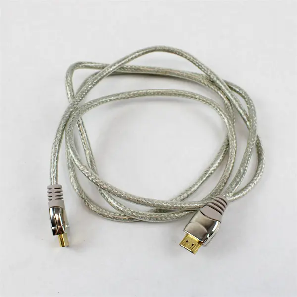 Braided Silver HDMI Cable Heavy Duty Shielding High Speed 3 Ft