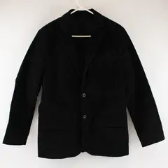 Old Navy Men's M Black Corduroy Single-Breasted Two-Button Blazer Jacket