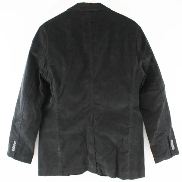 Old Navy Men's M Black Corduroy Single-Breasted Two-Button Blazer Jacket