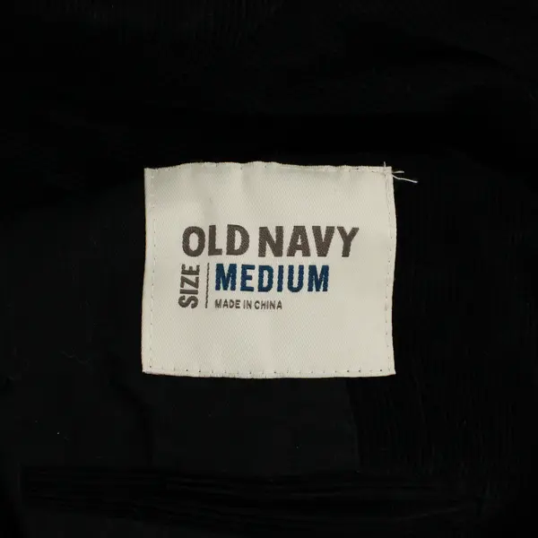 Old Navy Men's M Black Corduroy Single-Breasted Two-Button Blazer Jacket