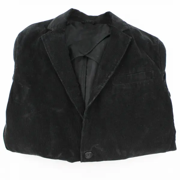 Old Navy Men's M Black Corduroy Single-Breasted Two-Button Blazer Jacket