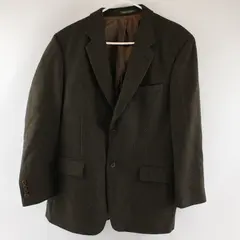 Vintage 90s Meier & Frank Men's 40R Brown Tweed 100% Wool 2-Button Blazer