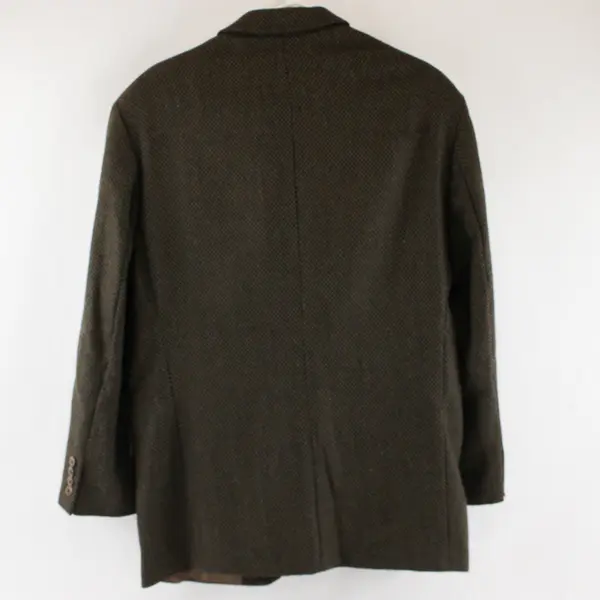 Vintage 90s Meier & Frank Men's 40R Brown Tweed 100% Wool 2-Button Blazer