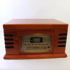 Crosley CR78CD 3-Speed 4 in 1 Turntable Cassette CD AM/FM Radio Wood