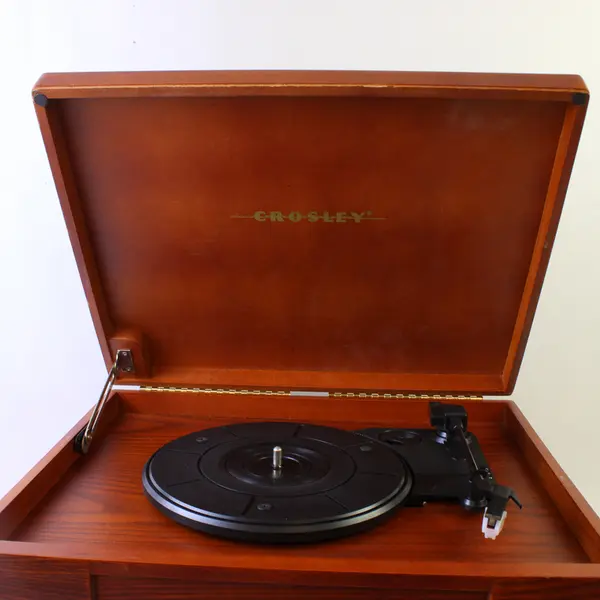 Crosley CR78CD 3-Speed 4 in 1 Turntable Cassette CD AM/FM Radio Wood