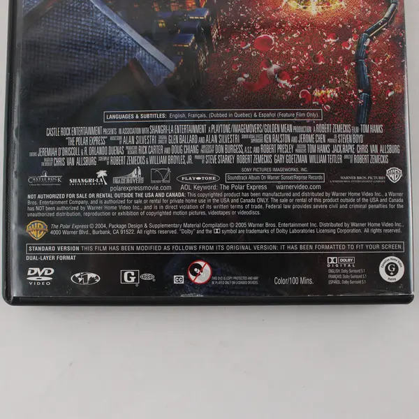 The Polar Express (DVD, 1 Disc, 2004, Full-Screen, Robert Zemeckis, Warner Bros)