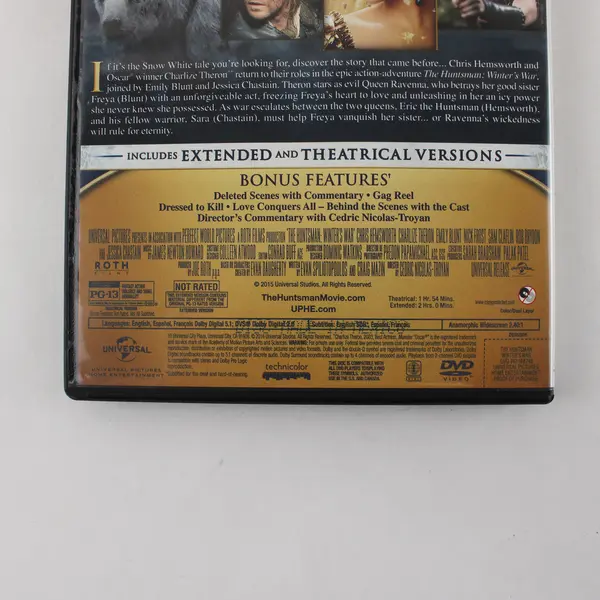 The Huntsman Winter's War (DVD, 2015, Extended Edition, Universal Studios)
