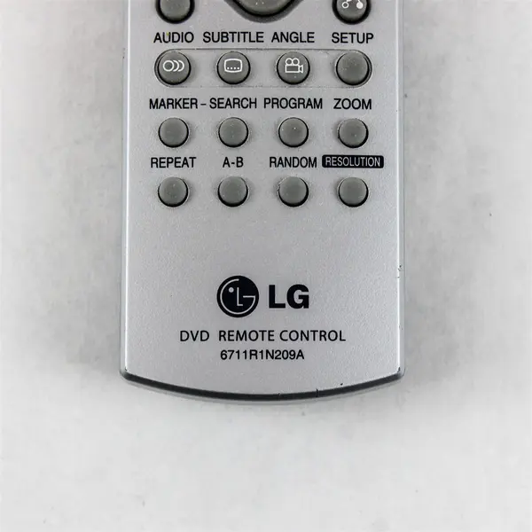 LG 6711R1N209A DVD Remote Control Silver Gray Used