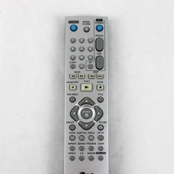 LG 6711R1N209A DVD Remote Control Silver Gray Used