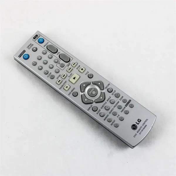 LG 6711R1N209A DVD Remote Control Silver Gray Used