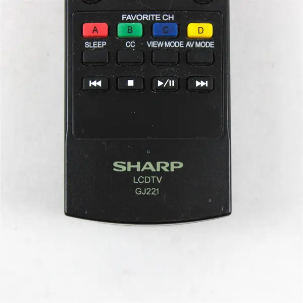 Sharp GJ221 LCD TV Remote Control OEM Infrared Black Standard Size