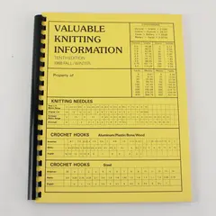 Valuable Knitting Information Tenth Ed 1988 Fall/Winter Comb Bound