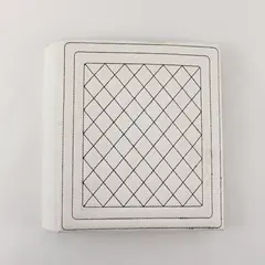 Unbranded White & Black Quilted Faux Suede 4"x6" Photo Album 200 Photo Capacity