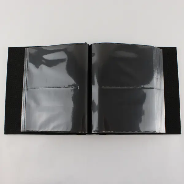Unbranded White & Black Quilted Faux Suede 4"x6" Photo Album 200 Photo Capacity
