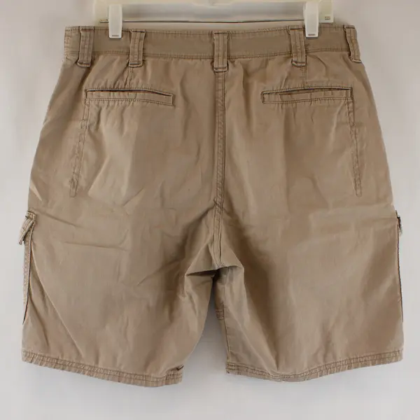 Wrangler Men's 34 Reg Khaki Cargo 9" Inseam Shorts
