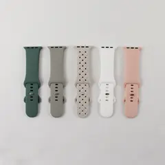 Lot of 5 Unbranded Silicone Apple Watch Bands 38mm Neutral Pink