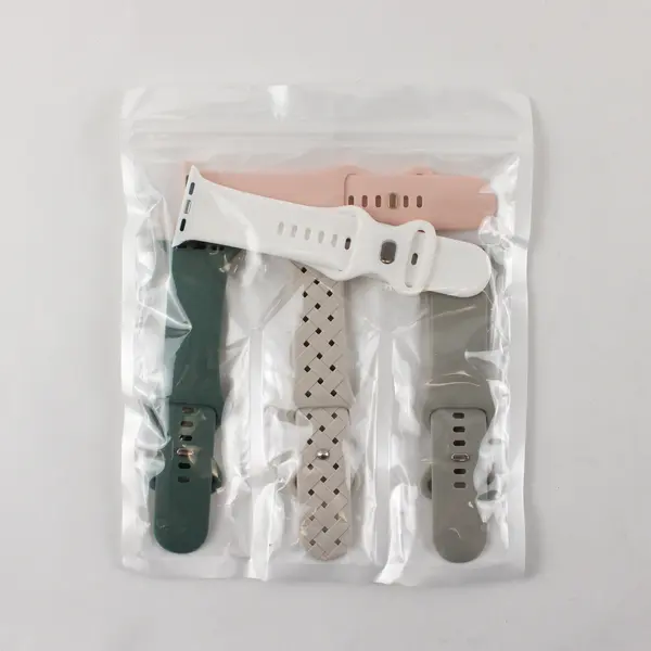 Lot of 5 Unbranded Silicone Apple Watch Bands 38mm Neutral Pink