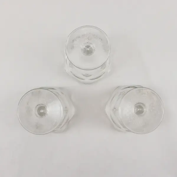 Lot Of 3 Anchor Hocking Clear Glass Tulip Sundae Cups Dessert Dish 4" Tall