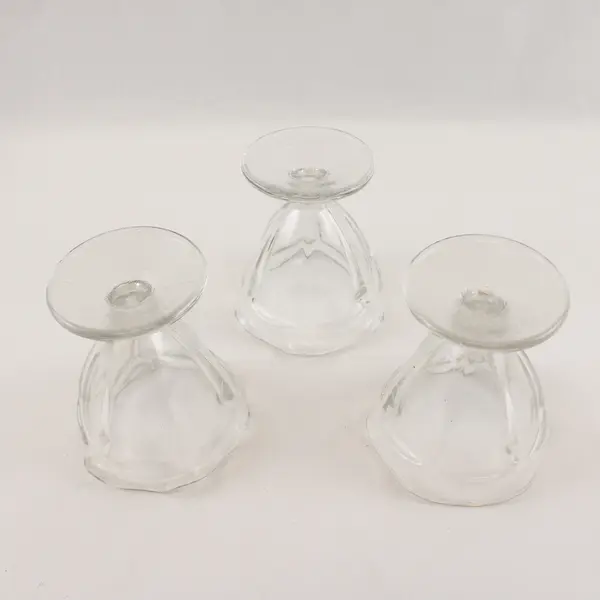 Lot Of 3 Anchor Hocking Clear Glass Tulip Sundae Cups Dessert Dish 4" Tall