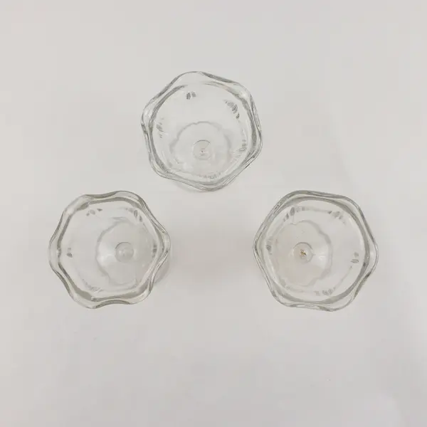 Lot Of 3 Anchor Hocking Clear Glass Tulip Sundae Cups Dessert Dish 4" Tall