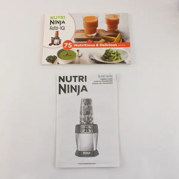 Nutri Ninja Pro BL480D Auto-iQ (Manual, 2 Cups, 2 Lids, 1 Blade, Tested Works)