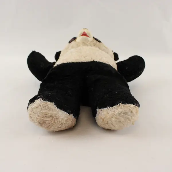 Vintage 1950's Rubber-Nose Stuffed Panda Bear Plush Toy - 12"
