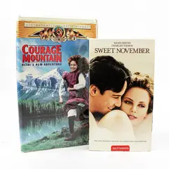 Lot of 2 VHS Tapes Sweet November & Courage Mountain Warner Bros MGM