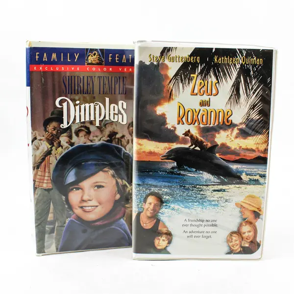 Lot of 2 VHS Tapes Zeus & Roxanne and Dimples Rysher 20th Century Fox