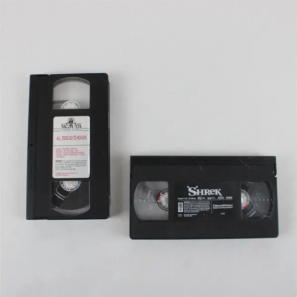 Lot of 2 Animated VHS Tapes All Dogs Go to Heaven and Shrek No Cases